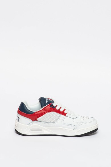 Pepe Jeans London Pantofi sport de piele si piele ecologica, cu model colorblock Kurt Action Fete