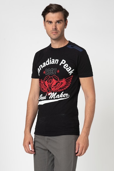 Canadian Peak Tricou cu imprimeu grafic si logo Junius Barbati