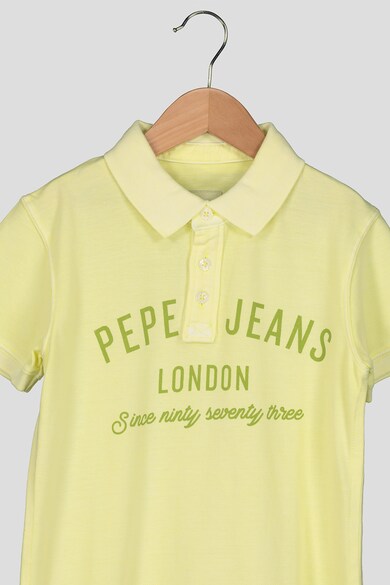 Pepe Jeans London Tricou polo cu imprimeu logo Baieti