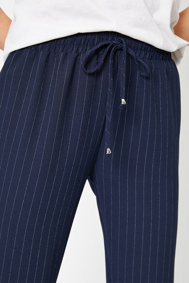 KOTON Pantaloni cu croiala conica, model cu dungi discrete si snur de ajustare Femei