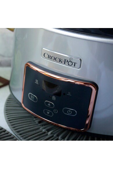 Crock-Pot Slow cooker   Digital Hinged Lid, 3.5L, 210 W, Functie Pastrare la cald, Vas ceramica detasabil, Argintiu Femei