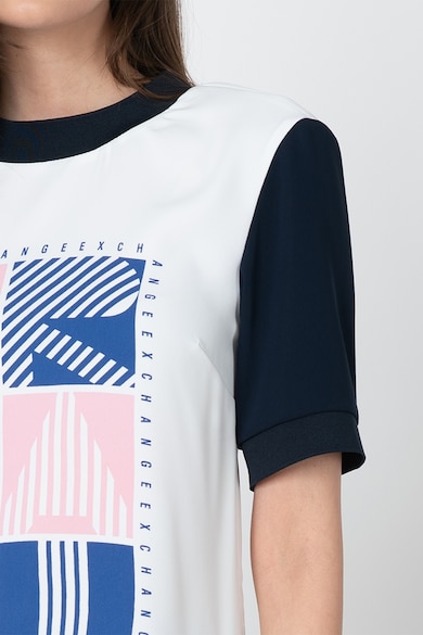 ARMANI EXCHANGE Rochie tip tricou cu imprimeu logo contrastant Femei