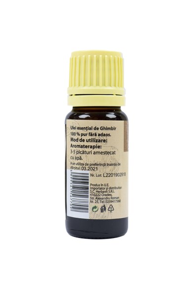 PNI Ulei esential de Ghimbir (Zingiber officinale Rosc.) 100% pur fara adaos 10 ml Femei