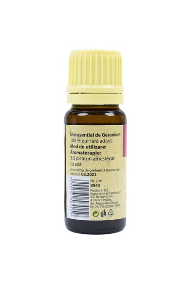 PNI Ulei esential de Geranium (Aetheroleum geranii) 100% pur fara adaos, 10 ml Femei