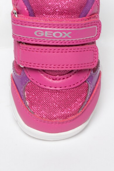 Geox Pantofi sport de piele ecologica, cu velcro Runner Fete