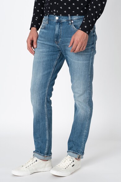 CALVIN KLEIN JEANS Blugi slim fit cu aspect decolorat Barbati