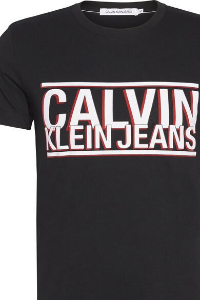 CALVIN KLEIN JEANS Tricou cu decolteu la baza gatului si imprimeu logo Barbati