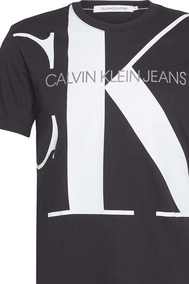 CALVIN KLEIN JEANS Tricou din bumbac organic cu imprimeu logo supradimensionat Barbati