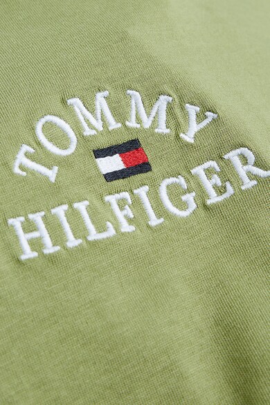 Tommy Hilfiger Tricou de bumbac organic, cu logo brodat Barbati