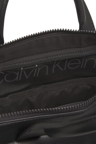 CALVIN KLEIN Geanta de laptop de piele ecologica, cu garnitura cu logo Barbati