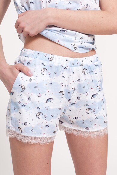 Sofiaman Pijama din amestec de modal, cu pantaloni scurti Moonsky Femei