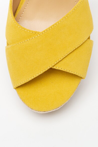 NINE WEST Espadrile wedge de piele intoarsa si piele ecologica Dane Femei