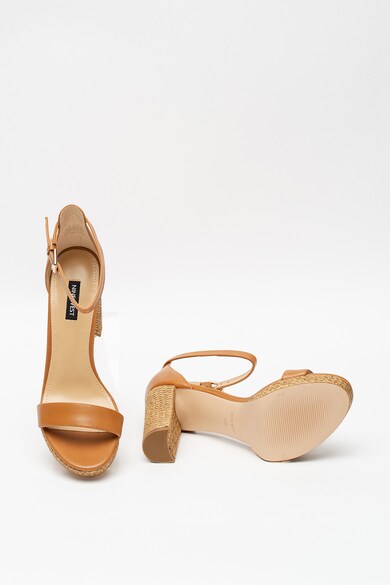 NINE WEST Sandale de piele cu toc masiv Dempsey Femei