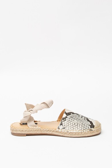 NINE WEST Espadrile de piele ecologica cu sireturi More Femei