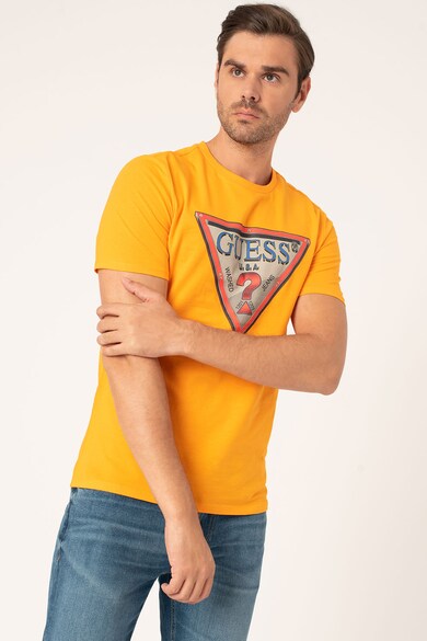 GUESS JEANS Tricou slim fit cu logo triunghiular Barbati