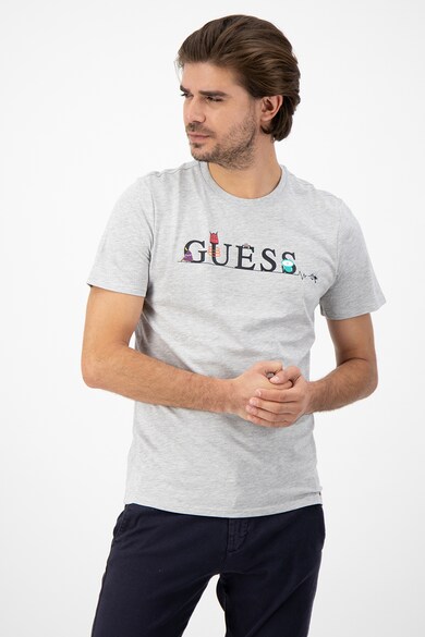 GUESS JEANS Памучна тениска с лого Мъже