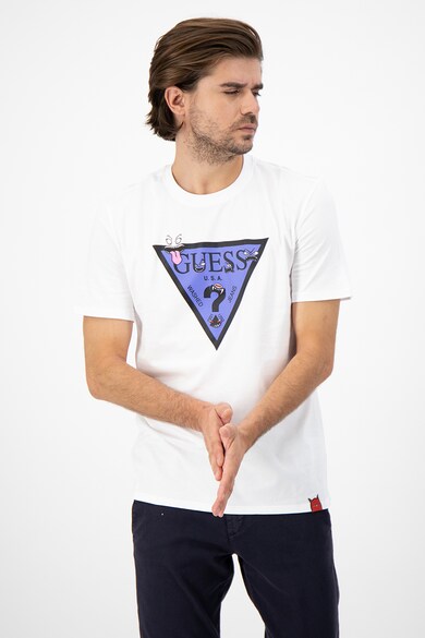 GUESS JEANS Памучна тениска с лого Мъже