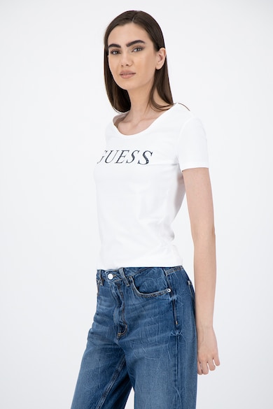 GUESS JEANS Póló logórátéttel női