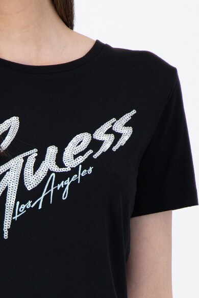 GUESS JEANS Tricou din amestec de modal cu logo supradimensionat Femei