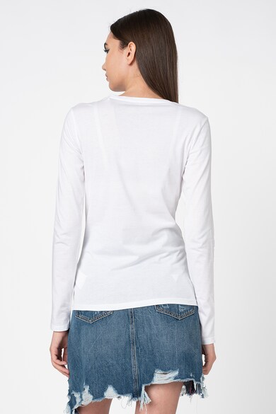 GUESS JEANS Bluza cu imprimeu logo si aplicatii cu strasuri Femei