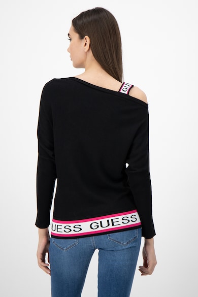 GUESS JEANS Пуловер с голо рамо и лого Жени