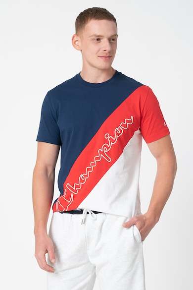 Champion Tricou cu decolteu la baza gatului si design colorblock Barbati