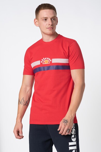 ELLESSE Tricou cu decolteu la baza gatului si imprimeu logo Lori Barbati