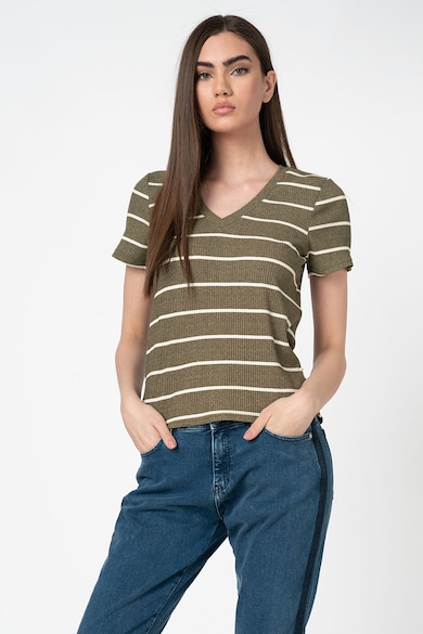 Maison Scotch Tricou tricotat cu decolteu in V Femei