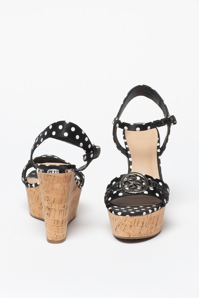 Guess Sandale din piele cu talpa wedge Gesina Femei