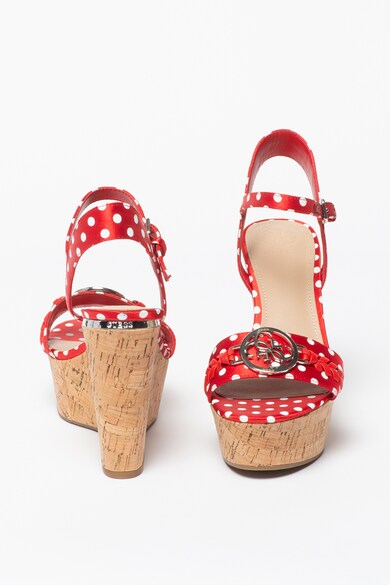 GUESS Sandale din piele cu talpa wedge Gesina Femei