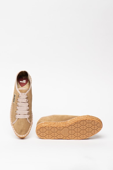 Love Moschino Pantofi sport tip espadrile de piele intoarsa Femei