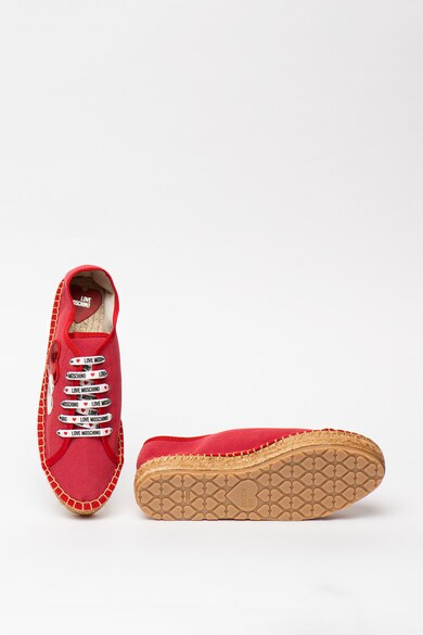 Love Moschino Espadrile cu sireturi contrastante Femei