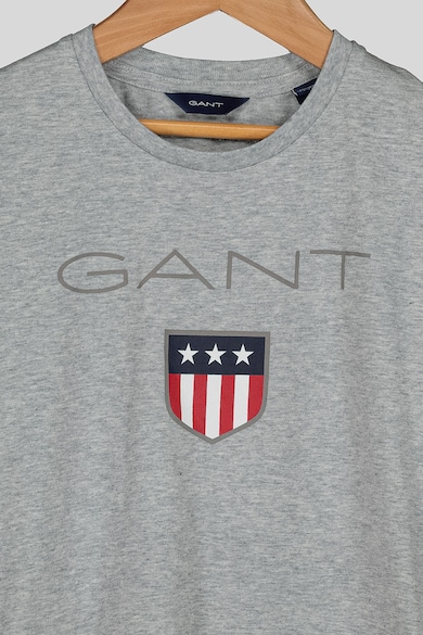 Gant Памучна тениска Shield с лого Момчета