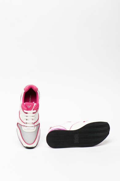 Emporio Armani Bőr sneaker kontrasztos részletekkel női