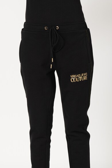 Versace Jeans Couture Pantaloni sport cu imprimeu logo metalizat Femei