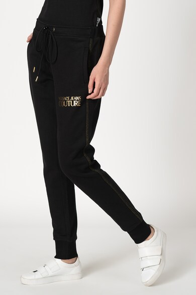 Versace Jeans Couture Pantaloni sport cu imprimeu logo metalizat Femei