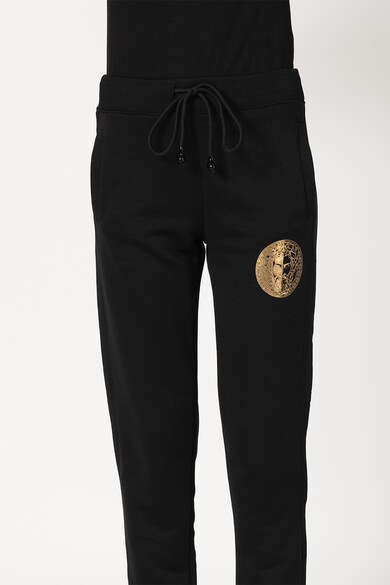 Versace Jeans Couture Pantaloni sport cu imprimeu logo metalizat Femei