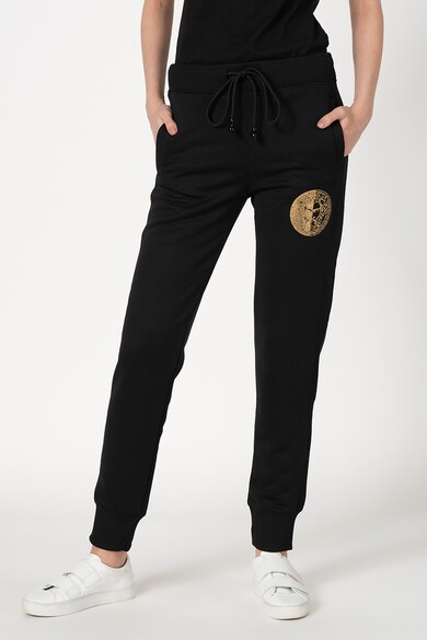 Versace Jeans Couture Pantaloni sport cu imprimeu logo metalizat Femei