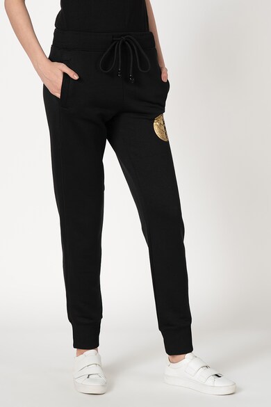 Versace Jeans Couture Pantaloni sport cu imprimeu logo metalizat Femei