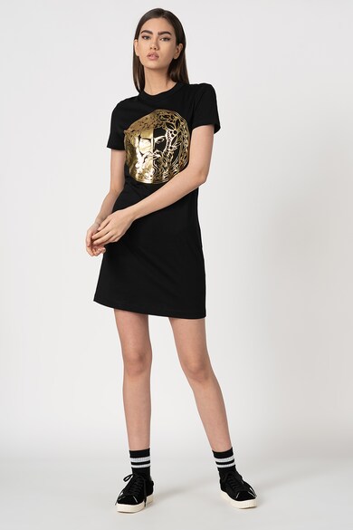 Versace Jeans Couture Rochie tip tricou cu logo metalizat Femei