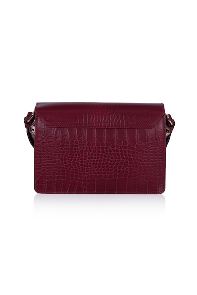 Zevo Geanta crossbody de piele cu aspect de piele de crocodil Mayra Femei