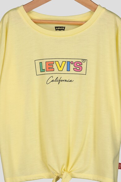 Levi's Kids Logós póló megkötős derékrésszel Lány