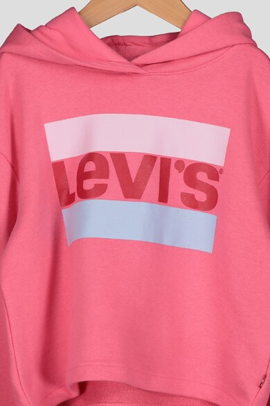 Levi's Kids Kapucnis pulóver nagyméretű logóval Lány