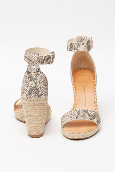 Dolce Vita Sandale wedge, tip espadrile, din piele cu aspect piele de sarpe Noor Femei