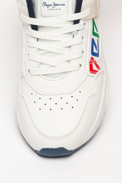 Pepe Jeans London Pantofi sport de piele ecologica si material textil David Fete