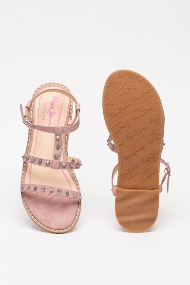 Pepe Jeans London Sandale de piele ecologica, cu tinte Elsa Fete