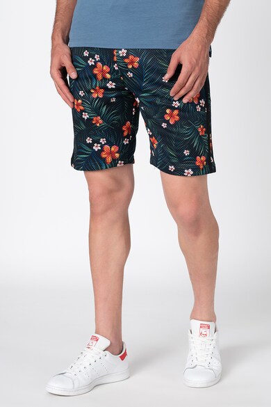 BLEND Pantaloni scurti cu snur de ajustare in talie si imprimeu tropical Barbati