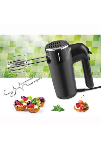 Heinner Mixer de mana  , 300W, 6 viteze+turbo, 2 seturi accesorii inox, Negru Femei