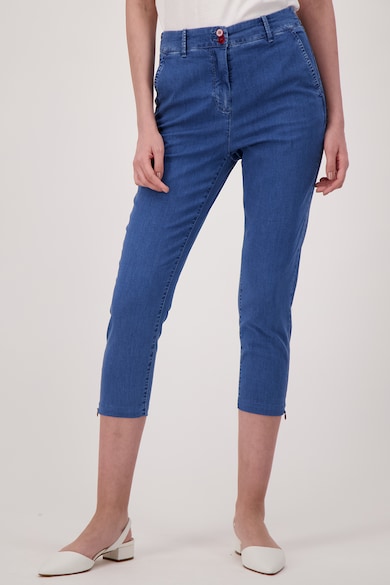 United Colors of Benetton Pantaloni capri din chambray Femei