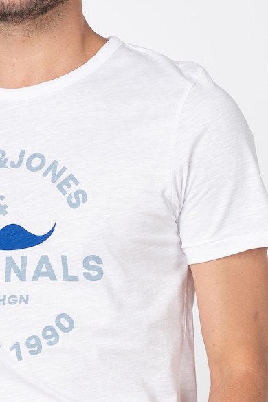 Jack & Jones Tricou slim fit de bumbac, cu imprimeu logo Barbati